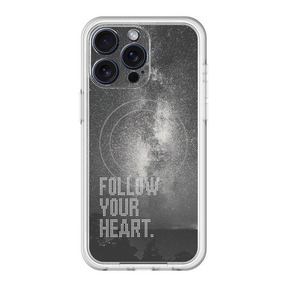 スリムプロテクションプレミアムケース with MagSafe［ オリジナル - ドットオーバーレイ - FOLLOW YOUR HEART/C ］