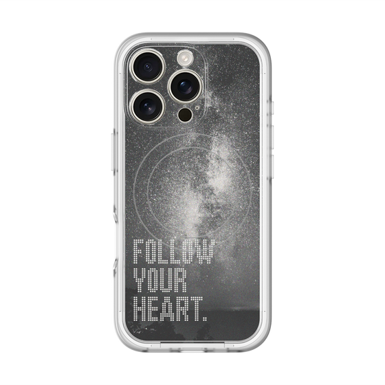 スリムプロテクションプレミアムケース with MagSafe［ オリジナル - ドットオーバーレイ - FOLLOW YOUR HEART/C ］