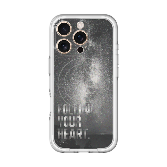 スリムプロテクションプレミアムケース with MagSafe［ オリジナル - ドットオーバーレイ - FOLLOW YOUR HEART/C ］