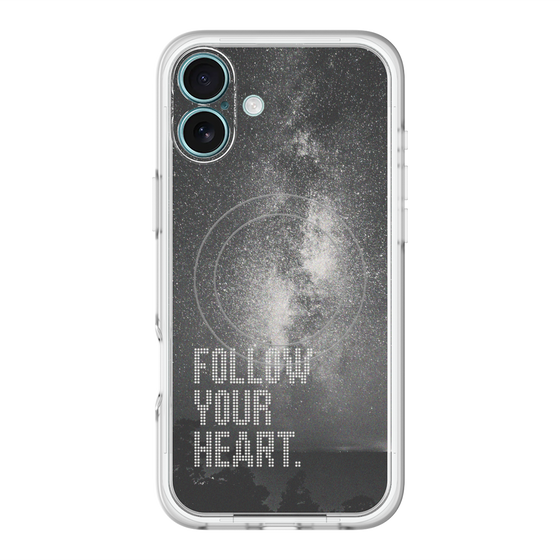 スリムプロテクションプレミアムケース with MagSafe［ オリジナル - ドットオーバーレイ - FOLLOW YOUR HEART/C ］