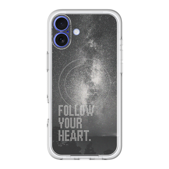 スリムプロテクションプレミアムケース with MagSafe［ オリジナル - ドットオーバーレイ - FOLLOW YOUR HEART/C ］