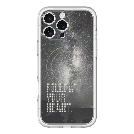 スリムプロテクションプレミアムケース with MagSafe［ オリジナル - ドットオーバーレイ - FOLLOW YOUR HEART/C ］