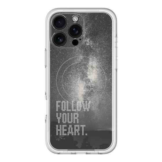 スリムプロテクションプレミアムケース with MagSafe［ オリジナル - ドットオーバーレイ - FOLLOW YOUR HEART/C ］