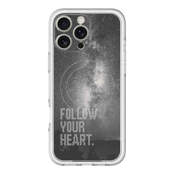 スリムプロテクションプレミアムケース with MagSafe［ オリジナル - ドットオーバーレイ - FOLLOW YOUR HEART/C ］