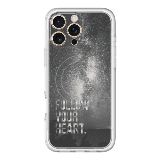 スリムプロテクションプレミアムケース with MagSafe［ オリジナル - ドットオーバーレイ - FOLLOW YOUR HEART/C ］