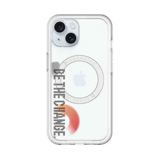 スリムプロテクションプレミアムケース with MagSafe［ オリジナル - ドットオーバーレイ - BE THE CHANGE/A ］