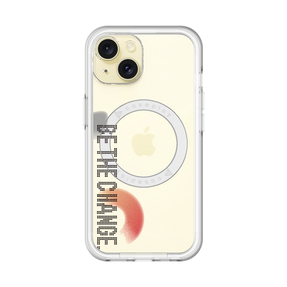 スリムプロテクションプレミアムケース with MagSafe［ オリジナル - ドットオーバーレイ - BE THE CHANGE/A ］
