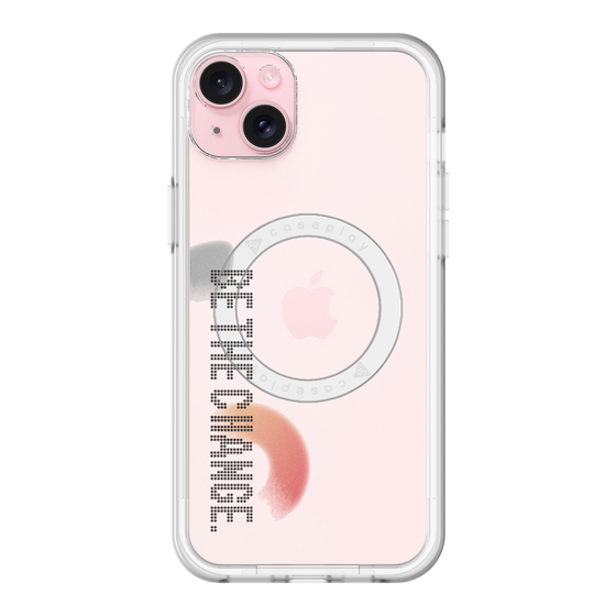 スリムプロテクションプレミアムケース with MagSafe［ オリジナル - ドットオーバーレイ - BE THE CHANGE/A ］