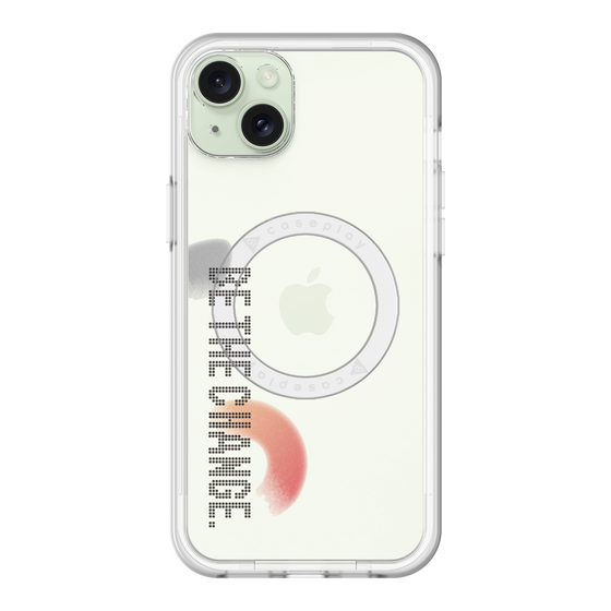 スリムプロテクションプレミアムケース with MagSafe［ オリジナル - ドットオーバーレイ - BE THE CHANGE/A ］