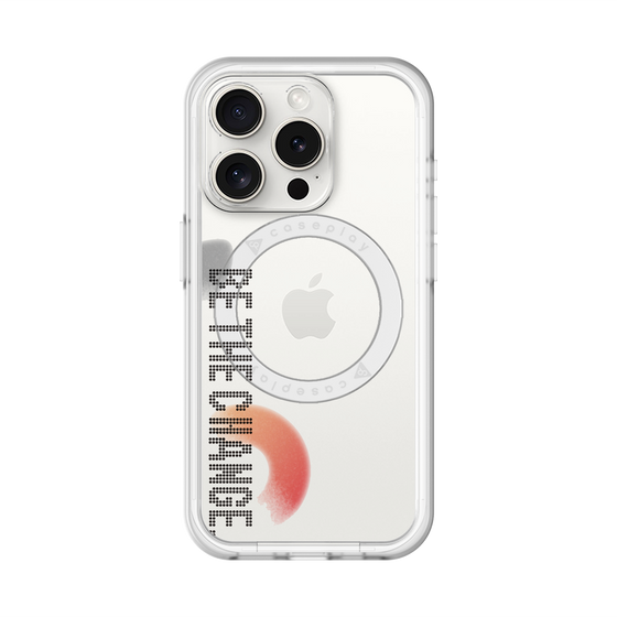 スリムプロテクションプレミアムケース with MagSafe［ オリジナル - ドットオーバーレイ - BE THE CHANGE/A ］