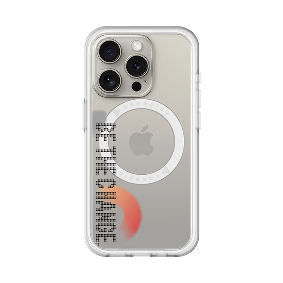 スリムプロテクションプレミアムケース with MagSafe［ オリジナル - ドットオーバーレイ - BE THE CHANGE/A ］