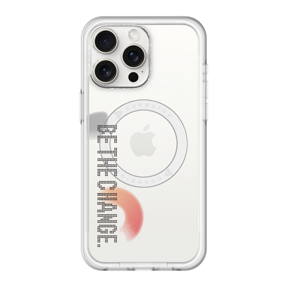 スリムプロテクションプレミアムケース with MagSafe［ オリジナル - ドットオーバーレイ - BE THE CHANGE/A ］