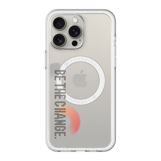 スリムプロテクションプレミアムケース with MagSafe［ オリジナル - ドットオーバーレイ - BE THE CHANGE/A ］