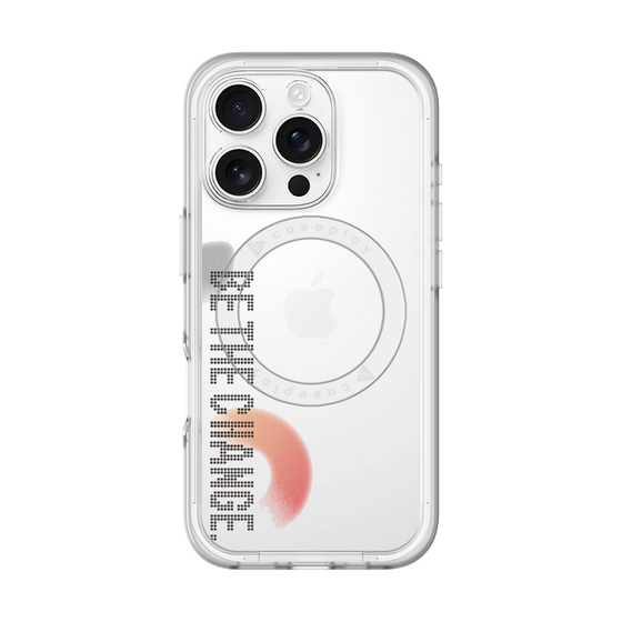 スリムプロテクションプレミアムケース with MagSafe［ オリジナル - ドットオーバーレイ - BE THE CHANGE/A ］