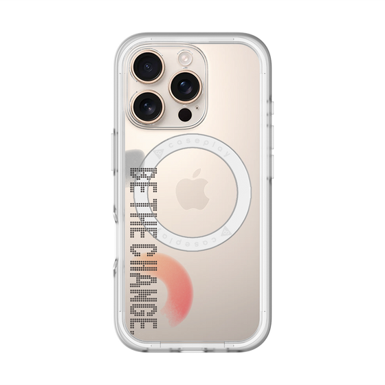 スリムプロテクションプレミアムケース with MagSafe［ オリジナル - ドットオーバーレイ - BE THE CHANGE/A ］