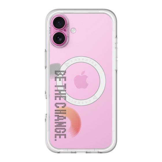 スリムプロテクションプレミアムケース with MagSafe［ オリジナル - ドットオーバーレイ - BE THE CHANGE/A ］