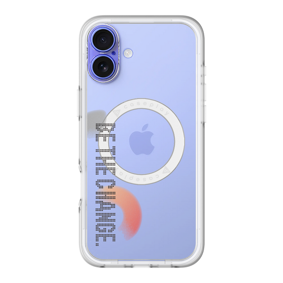 スリムプロテクションプレミアムケース with MagSafe［ オリジナル - ドットオーバーレイ - BE THE CHANGE/A ］