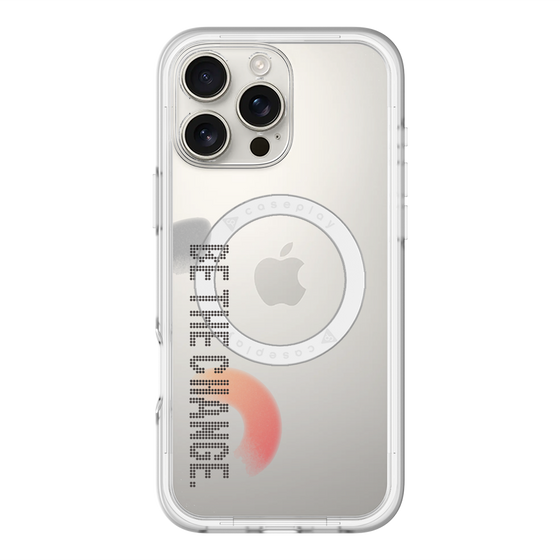 スリムプロテクションプレミアムケース with MagSafe［ オリジナル - ドットオーバーレイ - BE THE CHANGE/A ］