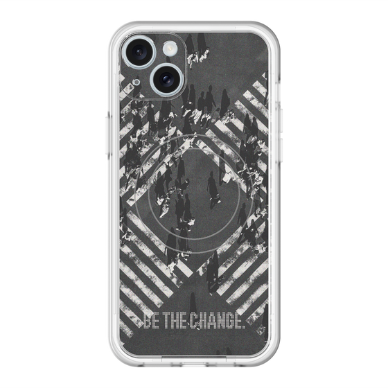 スリムプロテクションプレミアムケース with MagSafe［ オリジナル - ドットオーバーレイ - BE THE CHANGE/B ］