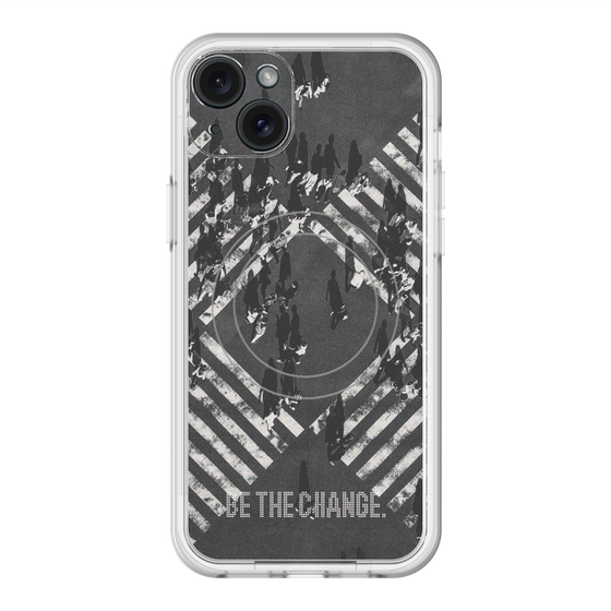 スリムプロテクションプレミアムケース with MagSafe［ オリジナル - ドットオーバーレイ - BE THE CHANGE/B ］
