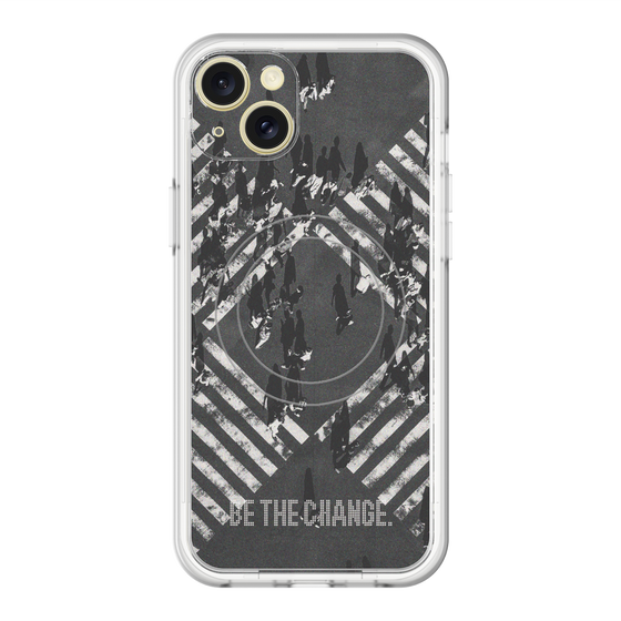 スリムプロテクションプレミアムケース with MagSafe［ オリジナル - ドットオーバーレイ - BE THE CHANGE/B ］