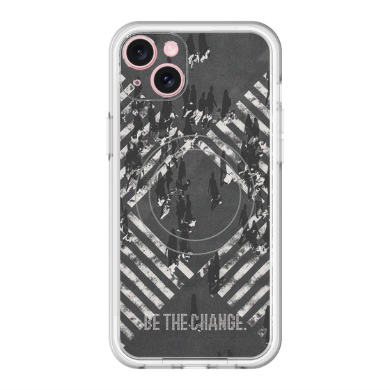 スリムプロテクションプレミアムケース with MagSafe［ オリジナル - ドットオーバーレイ - BE THE CHANGE/B ］