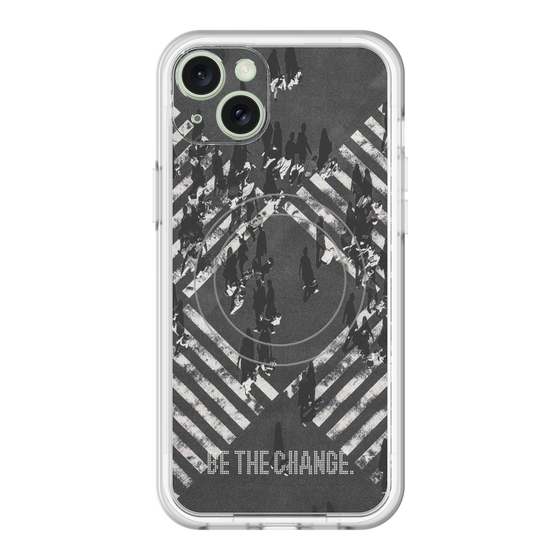 スリムプロテクションプレミアムケース with MagSafe［ オリジナル - ドットオーバーレイ - BE THE CHANGE/B ］
