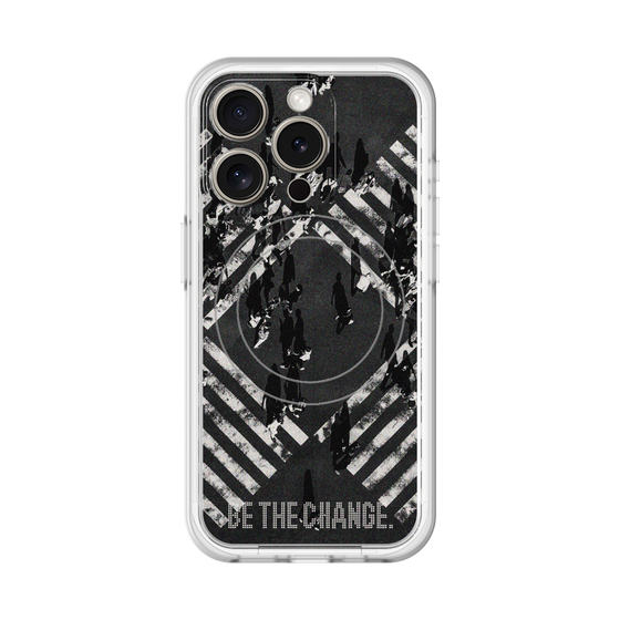 スリムプロテクションプレミアムケース with MagSafe［ オリジナル - ドットオーバーレイ - BE THE CHANGE/B ］