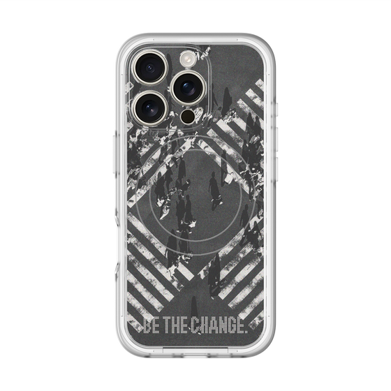 スリムプロテクションプレミアムケース with MagSafe［ オリジナル - ドットオーバーレイ - BE THE CHANGE/B ］