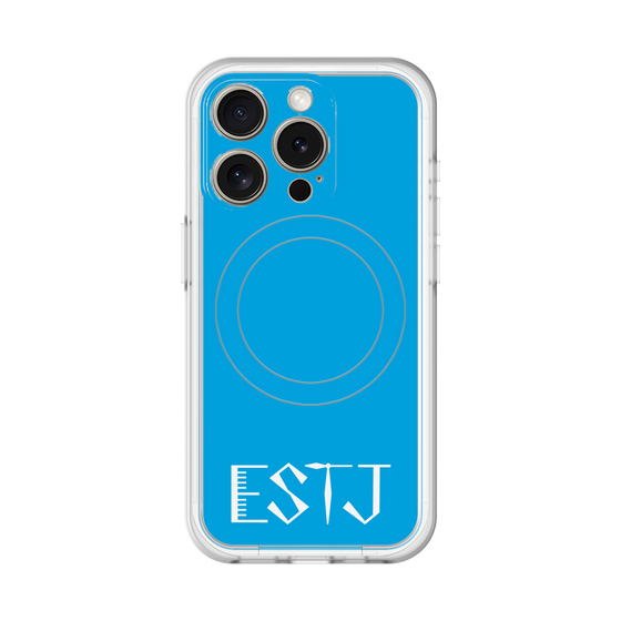 スリムプロテクションプレミアムケース with MagSafe［ オリジナル - ESTJ 幹部 - アルファベット - ブルー ］