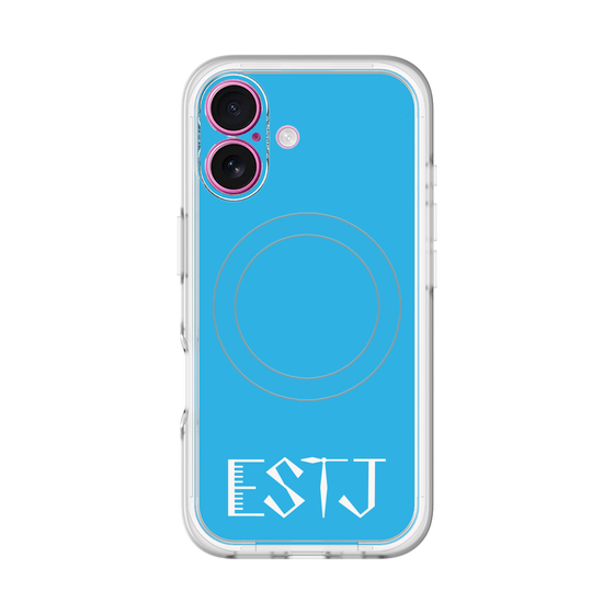 スリムプロテクションプレミアムケース with MagSafe［ オリジナル - ESTJ 幹部 - アルファベット - ブルー ］