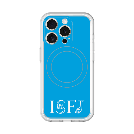 スリムプロテクションプレミアムケース with MagSafe［ オリジナル - ISFJ 擁護者 - アルファベット - ブルー ］
