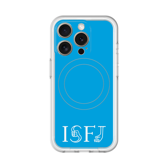 スリムプロテクションプレミアムケース with MagSafe［ オリジナル - ISFJ 擁護者 - アルファベット - ブルー ］