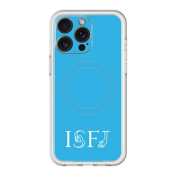 スリムプロテクションプレミアムケース with MagSafe［ オリジナル - ISFJ 擁護者 - アルファベット - ブルー ］