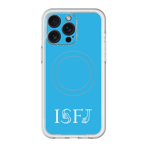 スリムプロテクションプレミアムケース with MagSafe［ オリジナル - ISFJ 擁護者 - アルファベット - ブルー ］