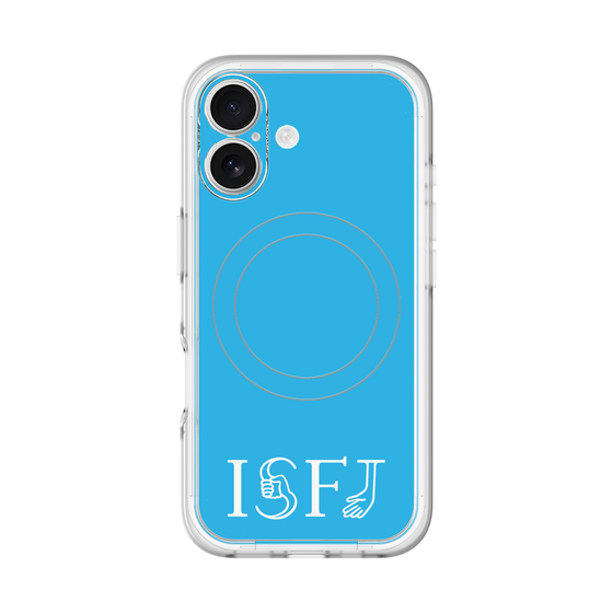 スリムプロテクションプレミアムケース with MagSafe［ オリジナル - ISFJ 擁護者 - アルファベット - ブルー ］