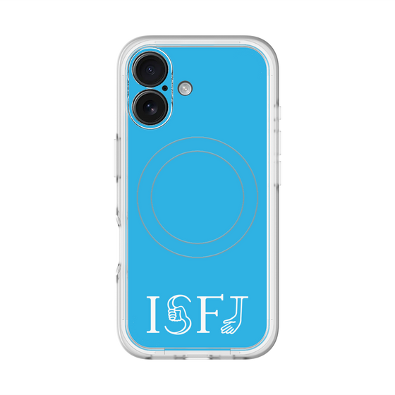 スリムプロテクションプレミアムケース with MagSafe［ オリジナル - ISFJ 擁護者 - アルファベット - ブルー ］