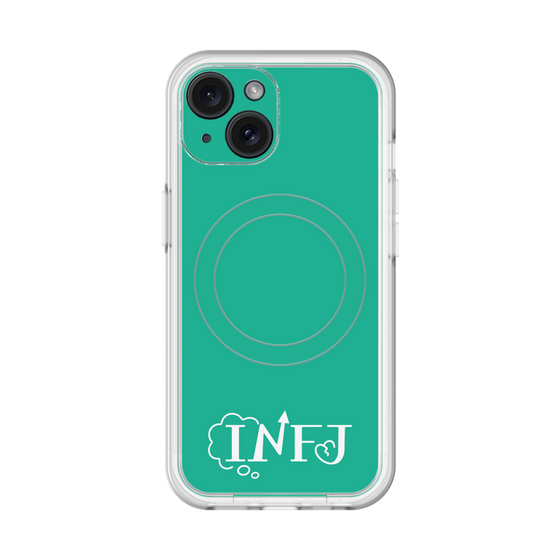 スリムプロテクションプレミアムケース with MagSafe［ オリジナル - INFJ 提唱者 - アルファベット - グリーン ］