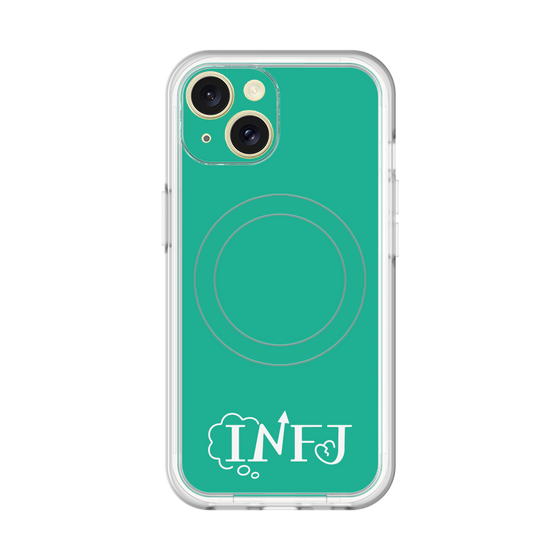 スリムプロテクションプレミアムケース with MagSafe［ オリジナル - INFJ 提唱者 - アルファベット - グリーン ］