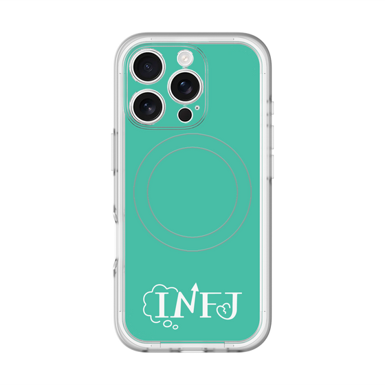 スリムプロテクションプレミアムケース with MagSafe［ オリジナル - INFJ 提唱者 - アルファベット - グリーン ］