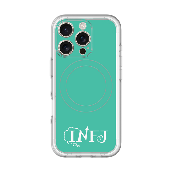 スリムプロテクションプレミアムケース with MagSafe［ オリジナル - INFJ 提唱者 - アルファベット - グリーン ］