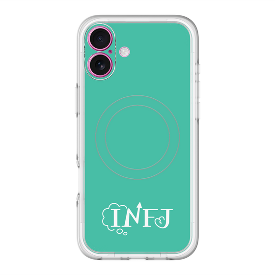 スリムプロテクションプレミアムケース with MagSafe［ オリジナル - INFJ 提唱者 - アルファベット - グリーン ］