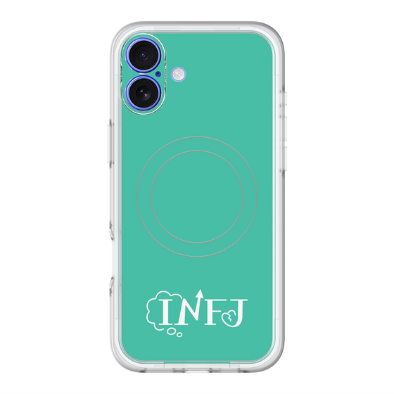 スリムプロテクションプレミアムケース with MagSafe［ オリジナル - INFJ 提唱者 - アルファベット - グリーン ］