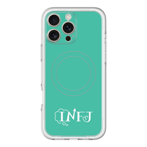 スリムプロテクションプレミアムケース with MagSafe［ オリジナル - INFJ 提唱者 - アルファベット - グリーン ］