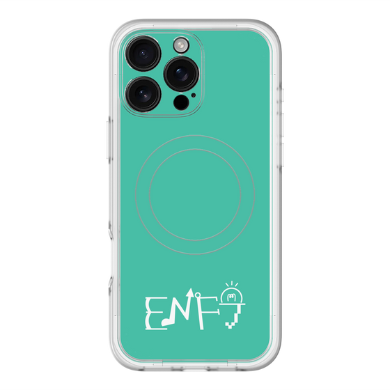 スリムプロテクションプレミアムケース with MagSafe［ オリジナル - ENFJ 主人公 - アルファベット - グリーン ］