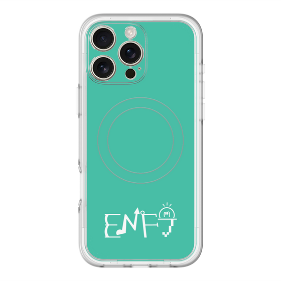 スリムプロテクションプレミアムケース with MagSafe［ オリジナル - ENFJ 主人公 - アルファベット - グリーン ］