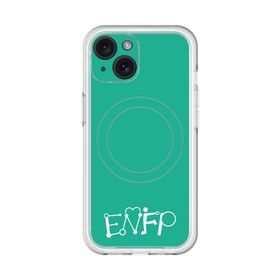 スリムプロテクションプレミアムケース with MagSafe［ オリジナル - ENFP 運動家 - アルファベット - グリーン ］