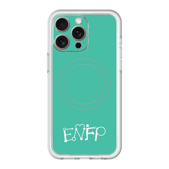 スリムプロテクションプレミアムケース with MagSafe［ オリジナル - ENFP 運動家 - アルファベット - グリーン ］