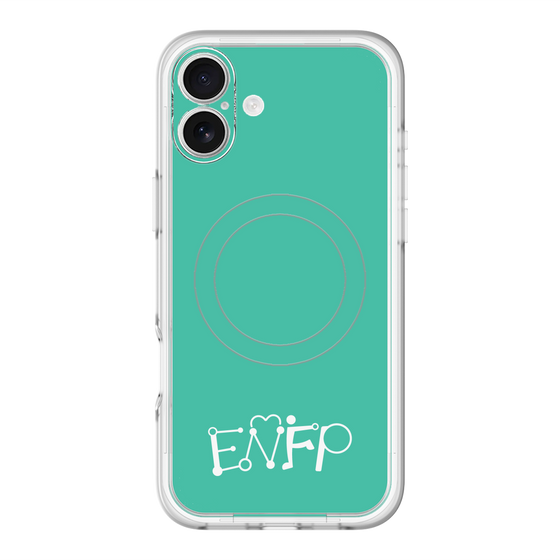 スリムプロテクションプレミアムケース with MagSafe［ オリジナル - ENFP 運動家 - アルファベット - グリーン ］