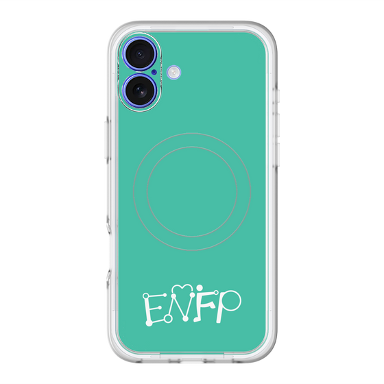 スリムプロテクションプレミアムケース with MagSafe［ オリジナル - ENFP 運動家 - アルファベット - グリーン ］